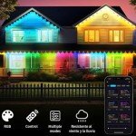 Smart RGB Outdoor Lights with APP Control, 50ft
