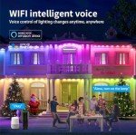Smart RGB Outdoor LED Lights, 100ft, IP67 Waterproof