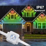 Smart RGB Outdoor Lights with APP Control, 50ft