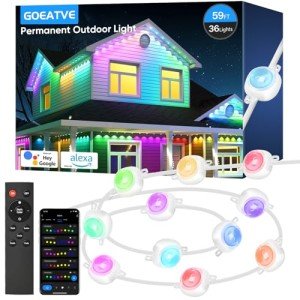 GoEatVe 59ft Smart Outdoor RGB LED Lights