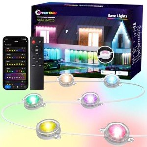 50Ft Smart RGB Outdoor String Lights with Remote