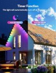 50Ft Smart RGB Outdoor String Lights with Remote