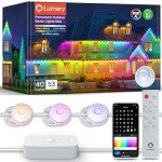Lumary 53ft Smart Outdoor LED Lights for Holidays