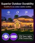 Lumary 53ft Smart Outdoor LED Lights for Holidays