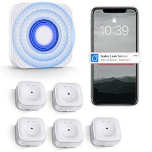 JJGELOS WiFi Water Leak Detectors - 5 Pack