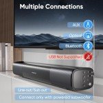 RIOWOIS Smart TV Sound Bar with Bass Boost