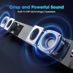 Compact 24-Inch Bluetooth Sound Bar for TV