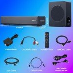 GEOYEAO 2.1ch Dolby Digital Soundbar with Subwoofer