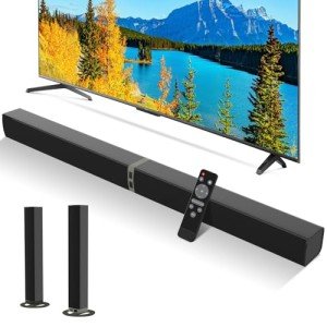 MZEIBO 32-Inch Bluetooth 60W Sound Bar for TV