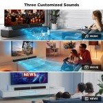 MZEIBO 32-Inch Bluetooth 60W Sound Bar for TV