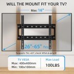 Wall Mount for 26"-65" Flat/Curved TVs