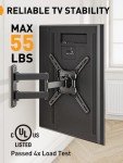 Full Motion TV Wall Mount for 26–50 Inch TVs