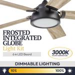 Smart Ceiling Fan with Remote Control, 52