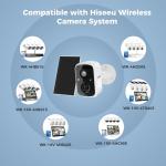 Hiseeu 4-Pack Wireless Solar Security Cameras