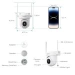 ZUMIMALL 5MP Outdoor Security Camera with AI Detection