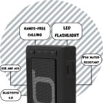 Bumpboxx Retro Bluetooth Speaker with LED Flashlight