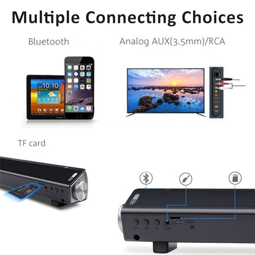 Wired and Wireless Desktop Mini Soundbar Speakers