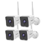 Septekon 4 Pack 2K Outdoor Security Cameras