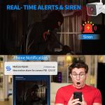 Septekon 4 Pack 2K Outdoor Security Cameras