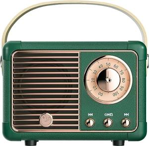 Vintage-Style Bluetooth Speaker for Home and Travel