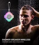 Waterproof Bluetooth Shower Speaker with LED Light