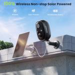 Wireless Outdoor Security Camera with Solar Panel