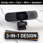 2K HD Webcam with Microphone and Privacy Cover