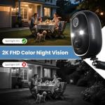 Wireless Outdoor Security Camera with Solar Panel