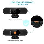 2K HD Webcam with Microphone and Privacy Cover