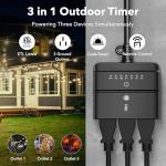 BN-LINK Waterproof Outdoor Timer Outlet with Remote