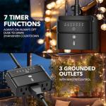 BN-LINK Waterproof Outdoor Timer Outlet with Remote