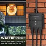 BN-LINK Waterproof Outdoor Timer Outlet with Remote