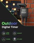 BN-LINK 7-Day Waterproof Outdoor Timer with 2 Outlets