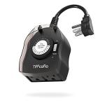 TiFFCOFiO Waterproof Outdoor Timer Outlet, 2 Outlets