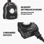 TiFFCOFiO Waterproof Outdoor Timer Outlet, 2 Outlets
