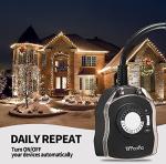 TiFFCOFiO Waterproof Outdoor Timer Outlet, 2 Outlets