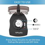 TiFFCOFiO Waterproof Outdoor Timer Outlet, 2 Outlets