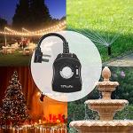 TiFFCOFiO Waterproof Outdoor Timer Outlet, 2 Outlets