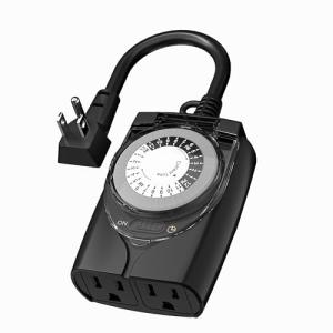 HBN Waterproof Outdoor Timer with 2 Outlets