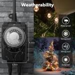 HBN Waterproof Outdoor Timer with 2 Outlets