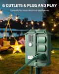 DEWENWILS Waterproof Outdoor Timer with Remote Control