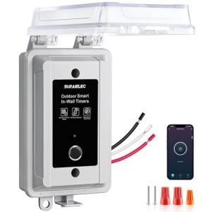SURAIELEC WiFi Smart Switch Timer for Outdoors