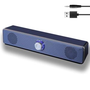 USB-Powered Stereo Sound Bar Speakers for PC