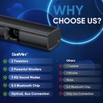 50W Smart TV Sound Bar with Bluetooth & Bass