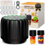 Electric Mason Jar Vacuum Sealer Kit - Black