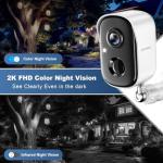 Wireless 2K Outdoor Security Camera with AI Detection