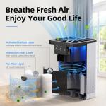 AROEVE Bedroom Air Purifier with Aromatherapy Function