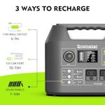 EnginStar Portable Solar Generator with 300W Battery