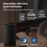 Quiet HEPA Air Purifier for Bedrooms, Covers 880 Sq Ft