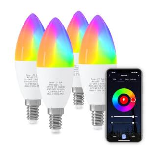 ORALUCE WiFi & Bluetooth Smart E12 Light Bulbs